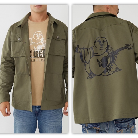True Religion Jackets & Coats True Religion Green Buddha Military